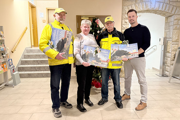 Bürgermeister mit Verkehrshelfer